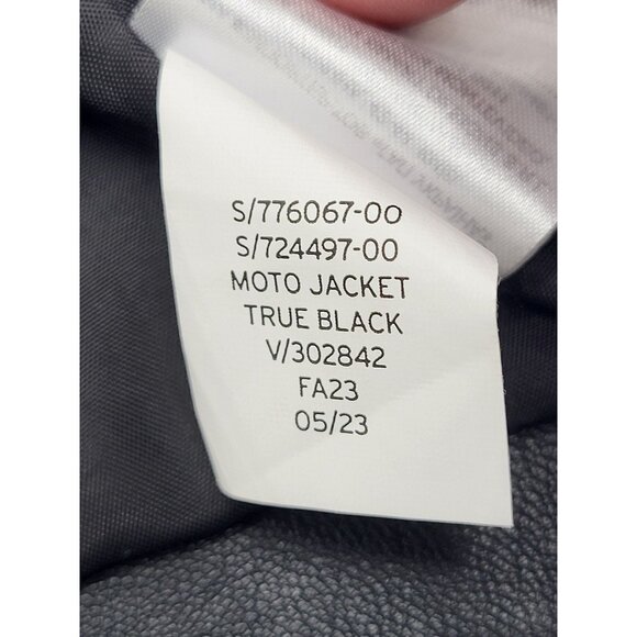 Gap Kids SZ S (6/7)  Faux Leather Moto Jacket Biker Black Classic Rock - Picture 8 of 10